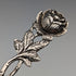 Antique 800 Silver Pastry Server with Rose Sculpture